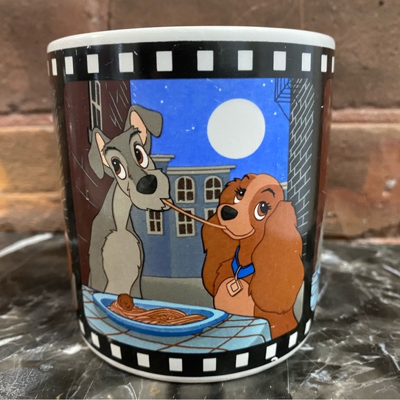 1988 Disney Lady and the Tramp Film Strip Mug Vintage - Picture 2 of 5